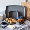 thumbnail image 3 of Open Box GreenPan Premiere Ovenware Healthy Ceramic Nonstick 18" x 13" Rectangular Baking Pan, Cast Aluminum, Warp-Free, Oven and Broiler safe to 600F,Dishwasher Safe, PFAS-Free, Gray, 3 of 9