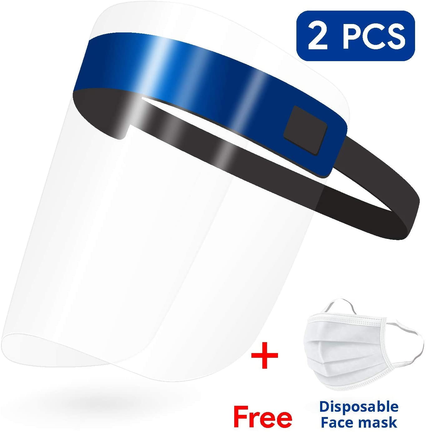 10 PCS Coolous Clear Safety Adjustable Adult-10 pack Reu Face Shield 