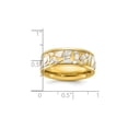thumbnail image 3 of Mens Stainless Steel Yellow Plated Ceramic Fragments Inlay Band Ring (8mm) for Men, 3 of 6