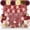 Burgundy, variant on Burgundy Birthday Decorations For Women  Pink Rose Sand Metallic Printed Balloons Butterfly Stickers Fringe Curtain Happy Banner Circle Dot Paper Pompom Party Supplies