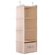 thumbnail image 2 of Organizador de armario colgante para ropa, 4 estantes y cajón (beige), 2 of 11