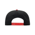 thumbnail image 2 of Cotton Twill Flat Bill 6 Panel Mid Profile Snapback Hat, Red/Black, 2 of 2
