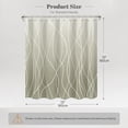 thumbnail image 2 of Punkray Grey and White Striped Polyester Shower Curtain for Bathroom with Hooks, Curtains 72 Inches Long, Weighted Hem, Waterproof Bath Accessories Hotel Style - Machine Washable, 2 of 6
