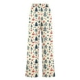 thumbnail image 3 of Endives Pants For Women Christmas Printed Fashion Wide Leg Casual Pants Loose Running Pants Sports Pants, 3 of 6