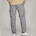 thumbnail image 4 of Boys Sports Cargo Pants Stretch Elastic Waist School Long Pant Twill Joggers for Kids Hiking Pants, 4 of 8