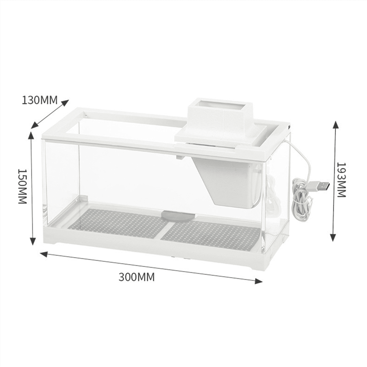 Tiny Fish Tank- Aquarium With Inner Light Mini Landscape