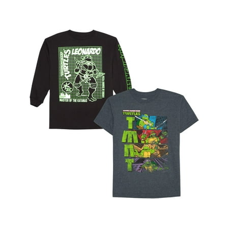 Teenage Mutant Ninja Turtles Long And Short Sleeve Graphic Shirt Two Pack (Little Boys & Big