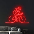 thumbnail image 5 of Handmadetneonsign Cyclist Riding Bicycle Neon Sign, Cyclist Neon Led Art Decor, Cyclist Wall Decor, 5 of 5