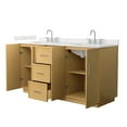thumbnail image 2 of Elan TK 66" Light Oak Double Vanity Giotto Quartz Top (3-Hole) & Nickel Trim, 2 of 5