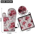 thumbnail image 6 of Pioneer Flower Kitchen Oven Mitt and Pot Holder Sets 2 Pcs for Baking, Cooking and Grilling, Heat Resistant Up To 392 °F, 6 of 7