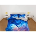 thumbnail image 2 of delfín ropa de cama funda nórdica, decoración rubor océano nariz de botella delfín juego de cama, 2 of 4