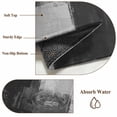 thumbnail image 6 of Black Abstract Round Area Rug 4Ft Washable Circle Rugs for Bedroom Dining Room, Grey Geometric Oil Painting Vintage Ombre Non-Slip Carpet Floor Mats Indoor Outdoor Carpet Runner Aesthetic Home Decor, 6 of 8