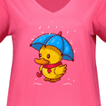 thumbnail image 3 of Inktastic Rainy Ducky Women's Plus Size V-Neck T-Shirt, 3 of 4