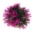 thumbnail image 1 of 1 Pcs Aquarium Plants Decorations Artificial Grass Ball Dark Green Purple 3.74x3.74 Inch, 1 of 7