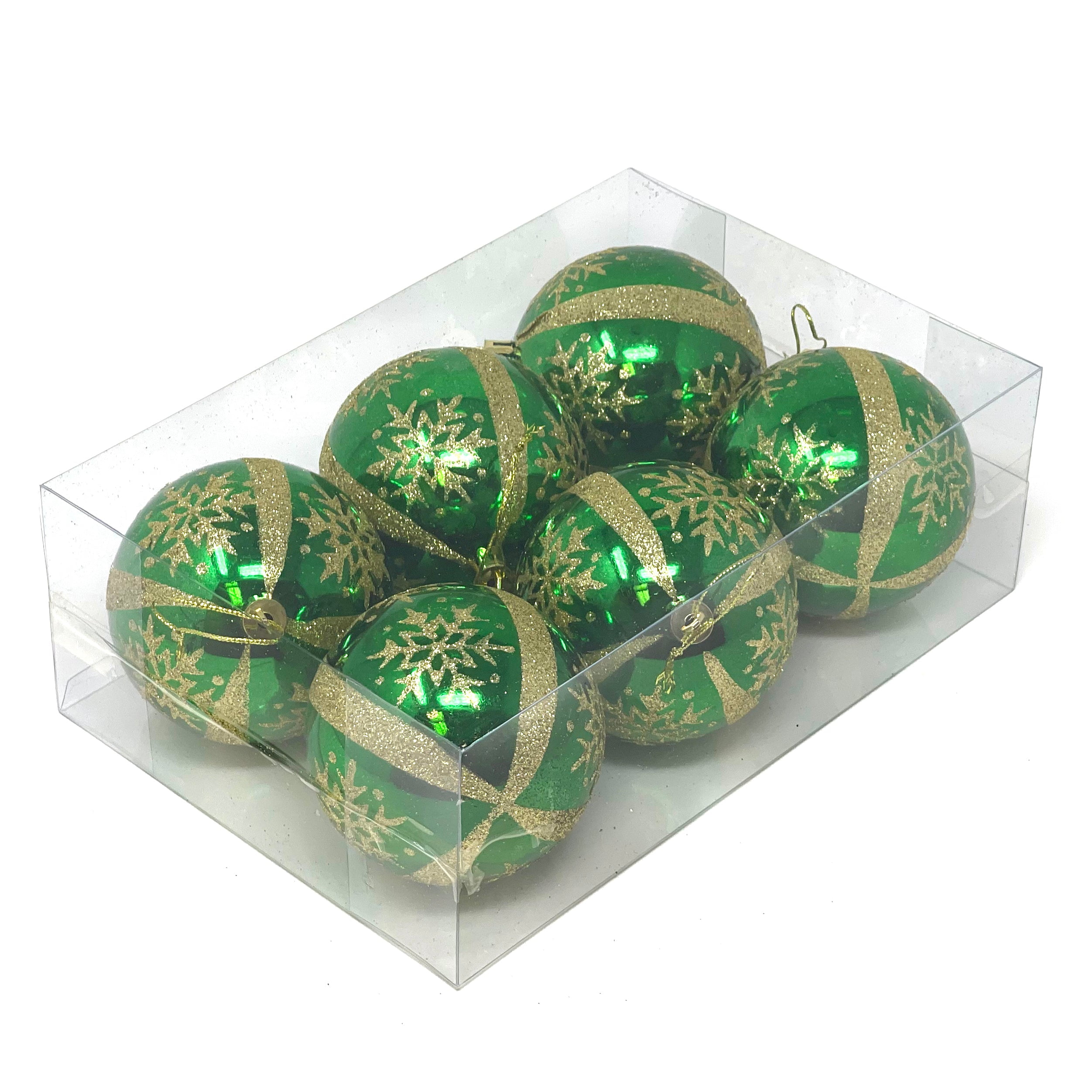 Allgala 6PK 3 Inch Luxury Glitter Rich Decoration Christmas Tree