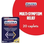Mucinex Nightshift Sinus Medicine, OTC Fever Reducer, Cough Suppressant, Nasal Decongestant, 20 Caplets