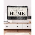 thumbnail image 3 of HOME Outdoor TV Cover 60 to 65 inch Farmhouse Cotton Butterfly Black Plaid Wood Grain Waterproof Dustproof TV Covers for Outside with Zipper Remote Control Pocket Flat Screen Protectors, 3 of 7