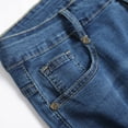 thumbnail image 6 of Denim Shorts for Men Classic Fit Distressed Straight Fit Ripped Jean Shorts with Hole Casual Summer Work Knee Length Trousers, 6 of 7