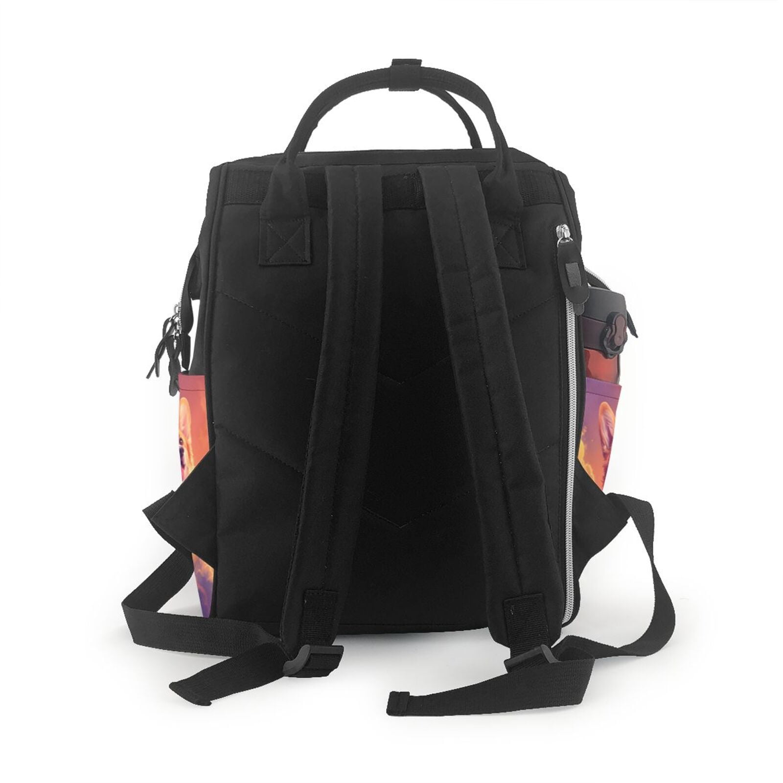 Fuzoiu Sunset Cloud Corgi Print Diaper Bag Backpack,Baby Essentials Travel Tote,Multi function Waterproof Diaper Bag, Travel Essentials Baby Bag - Unisex