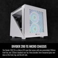 thumbnail image 2 of Thermaltake Divider 200 TG Air Computer Case, White, 2 of 8