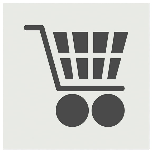 Shopping Cart DIY Cookie Wall Craft Stencil - 5.5 Inch