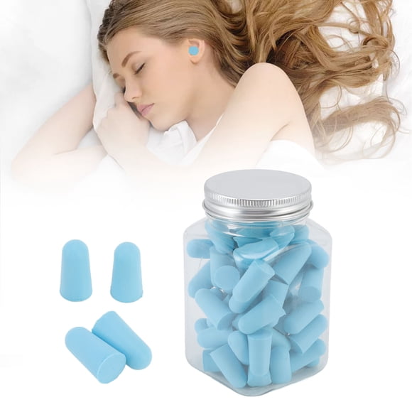 60 Pcs Bouchons d'Oreilles en Éponge Douce, Réduction de Bruit pour le Sommeil, Étude, Bureau, Ronflement, s'Adapte Étroitement pour un Confort Maximal, Facile à Transporter