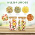 thumbnail image 3 of 12Pcs Glass Jars Set(300Ml),Clear Spice Jars with Bamboo Lids, Food Storage Jars Canisters for Kitchen Counter Organizer, 3 of 10