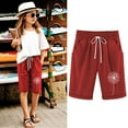 thumbnail image 2 of TBWNWG Girls Casual Elastic Waist Shorts with Pockets Comfy Lightweight Solid Summer Wear,Sizes 9-10 Years, 2 of 4