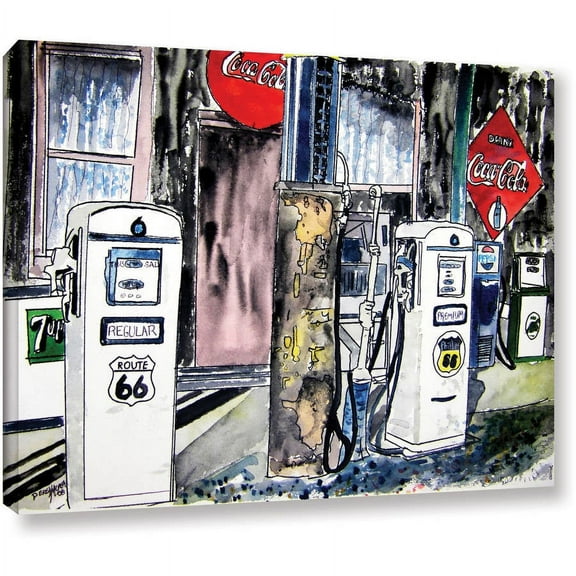ArtWall Derek Mccrea "Route 66 Gas Station" Gallery-wrapped Canvas