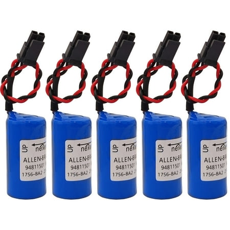 (Pack of 5) 1756-BA2 3.0V PLC Battery Replacement for Allen Bradley 1756-BA2 BR2/3A-AB 1745-B1