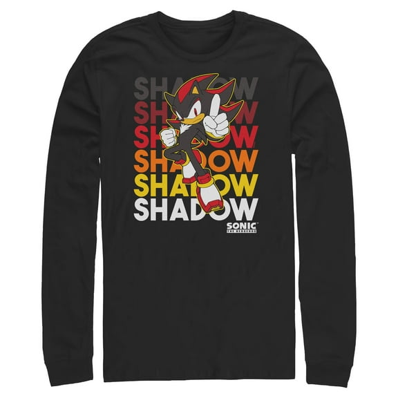 Mens Sonic the Hedgehog Shadow Stack Long Sleeve Shirt