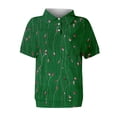 thumbnail image 3 of NAMTYQX Womens Summer Tops Slacking Lapel Soft Short Sleeve Womens Polo Shirts Casual Green Size S, 3 of 5