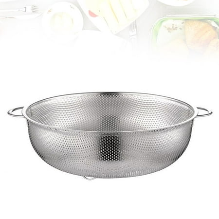 

Strainer Bast Colander Bowl Kitchen Mesh Fruit Washing Vegetable Stainless Metal Rice Drain Steel Fine Pasta Basin