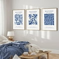 thumbnail image 3 of Hieng Henri Matisse Blue Poster Set of 3 Abstract Navy Blue Flower Wall Art Minimalist Trendy Matisse Canvas Wall Decor Aesthetic Prints Pictures for Bedroom Living Room, 3 of 6
