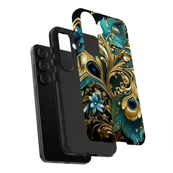 For Samsung Galaxy S20 Plus, Dual-Layer, Jewel Feather 2 Print, USA