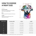 thumbnail image 4 of Vsdgher Cool Colorful Wolf Women Shirts V Neck Short Sleeve Tops T-Shirt Basic Tees, S to 3XLSmall, 4 of 5