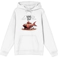 thumbnail image 4 of A Fish Out of Water Humor Adult White Long Sleeve Hoodie-Medium, 4 of 6