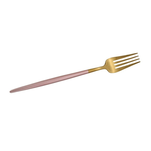 GOOHOCHY 1Set Salad Forks Stainless Steel Mirror Polished Pink Golden 11.8x1in