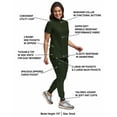 thumbnail image 3 of Green Town Scrubs for Women Scrub Set - Slim Fit Jogger Pant and Mandarin Collar Tuck-In Top, Easy Care Uniform, 3 of 8