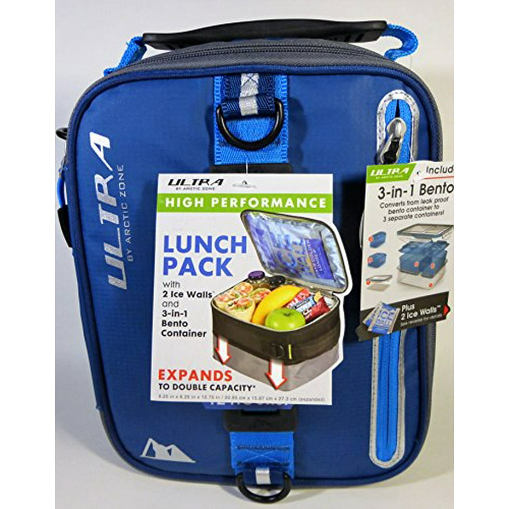 Expandable Lunch Pack Ultra Arctic Zone Bento Containers 2 Ice Packs