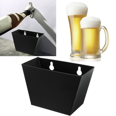 Mounted Bottle Opener - Bar Wall Mount Beer Bottle Opener Cap Stainless Steel Box Catcher With Screws