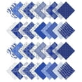 thumbnail image 2 of Soimoi Japanese Sashiko Print&nbsp;Precut 5-inch Cotton&nbsp;Fabric&nbsp;Quilting&nbsp;Squares&nbsp;Charm Pack DIY Patchwork Sewing Craft- White & Blue, 2 of 7