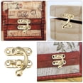 thumbnail image 4 of AURARMLET 20pcs Hinge Latch Iron Golden Latches Hardware for Wood Box Retro Projects, 4 of 8