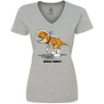 thumbnail image 3 of Inktastic Space Force Dinosaur Astronaut Women's V-Neck T-Shirt, 3 of 5