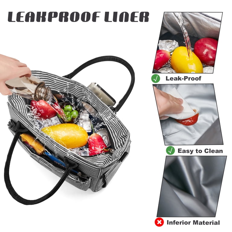 Holuxer Insulated Lunch Tote, Leakproof with Side Pockets photo 3