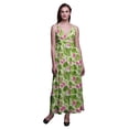 thumbnail image 1 of Bimba Robe Longue Maxi d'Été à Imprimé Floral pour Femme, Col en V, Tenue de Villégiature de Vacances - Grand, 1 of 6