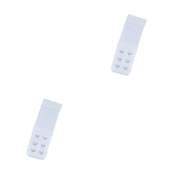 Correa de extensión Extensores de sujetador Hebilla transpirable 2 ganchos Accesorios Clips elásticos alargados Reemplazo 3 filas blanco Sonducket