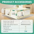 thumbnail image 2 of Large Baby Playpen 64"x64" for Toddlers and Babies, Indoor & Outdoor Safety Play Yard with Soft Breathable Mesh & External Zipper Door, Beige, 2 of 7