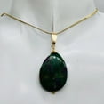 thumbnail image 5 of Natural Ruby Zoisite and 14K Gold Filled Pendant | 2" Long | Green/Red |, 5 of 12