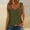 01 Army Green, variant on Spring Tops for Women Scoop Neck O Ring Shoulder Tank Tops Casual Sleeveless Button Front T Shirt Blouse